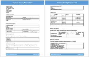 Employee Training Proposal Form