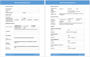 New Hiring Proposal Form