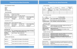 Proposal Form for School Partnership