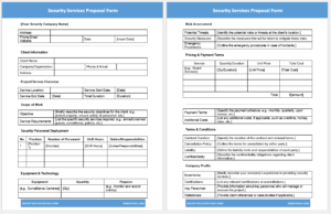 Security Services Proposal Form