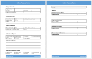 Salary Proposal Form Template