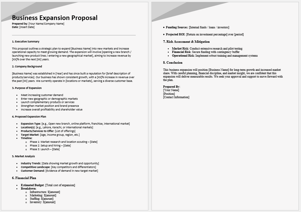 Business Expansion Proposal