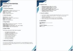 Construction Proposal Form