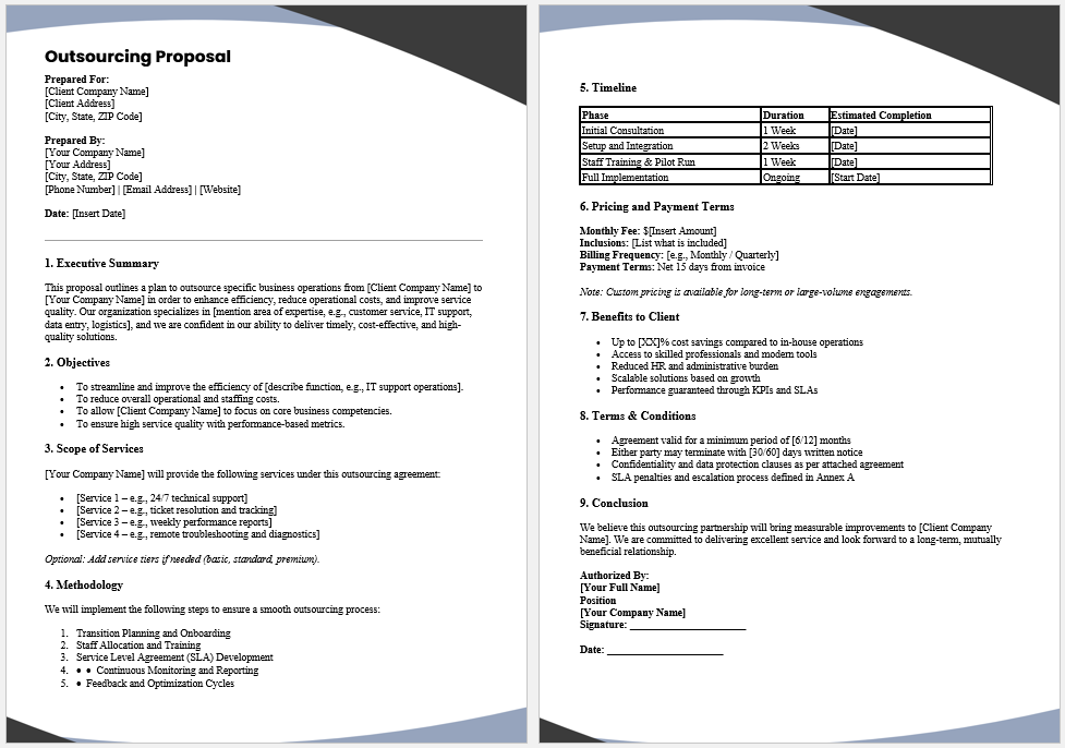 Outsourcing Proposal