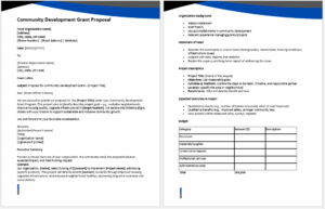 Community Development Grant Proposal Form